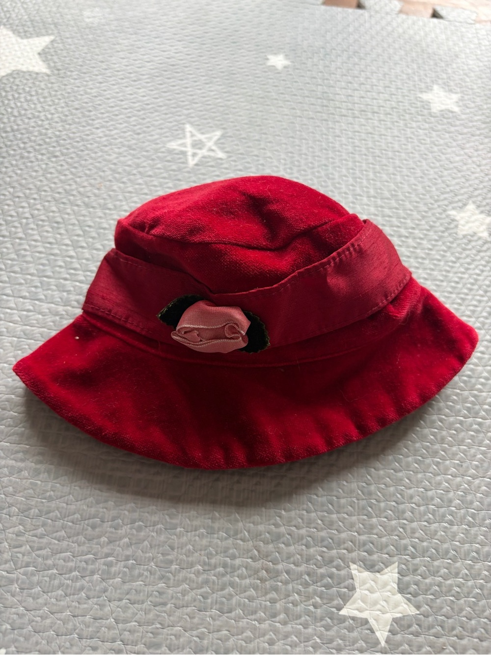 American Girl Bitty Baby Rosy Red Holiday Velvet Hat